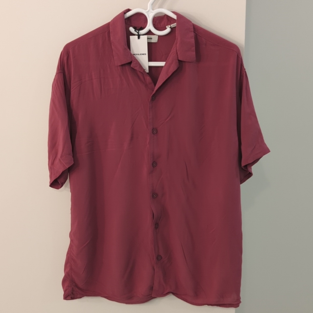 Jack & Jones Men's short sleeve button up shirt